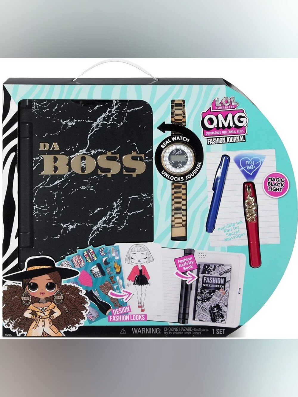 LOL Surprise OMG Fashion Diary - A Diary With An Invisible Ink Pen,  Electronic